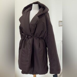 Norma Kamali Hooded Sleeper Car Coat